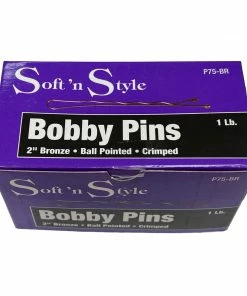 1 Lb. Bobby Pins | 2" | Ball Pointed | Crimped | SOFT N STYLE PRODUCTS