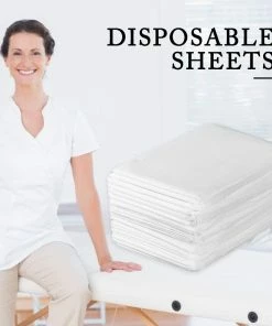 HOTLINE BEAUTY 40-inch Disposable Non-Woven/Non-Waterproof Extra-Large Draping Sheets | 40 X 80 Inches | 25 Pack