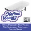 HOTLINE BEAUTY 40-inch Disposable Non-Woven/Non-Waterproof Extra-Large Draping Sheets | 40 X 80 Inches | 25 Pack