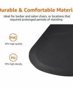 SSW Anti-Fatigue Floor Mat | Black | Semi Circle | 7/8 In. Thick