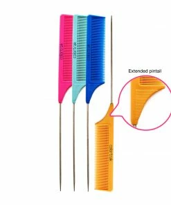 Combs & Brushes Carbon Fiber Combs | 4PK | 7014-4PK | COLORTRAK
