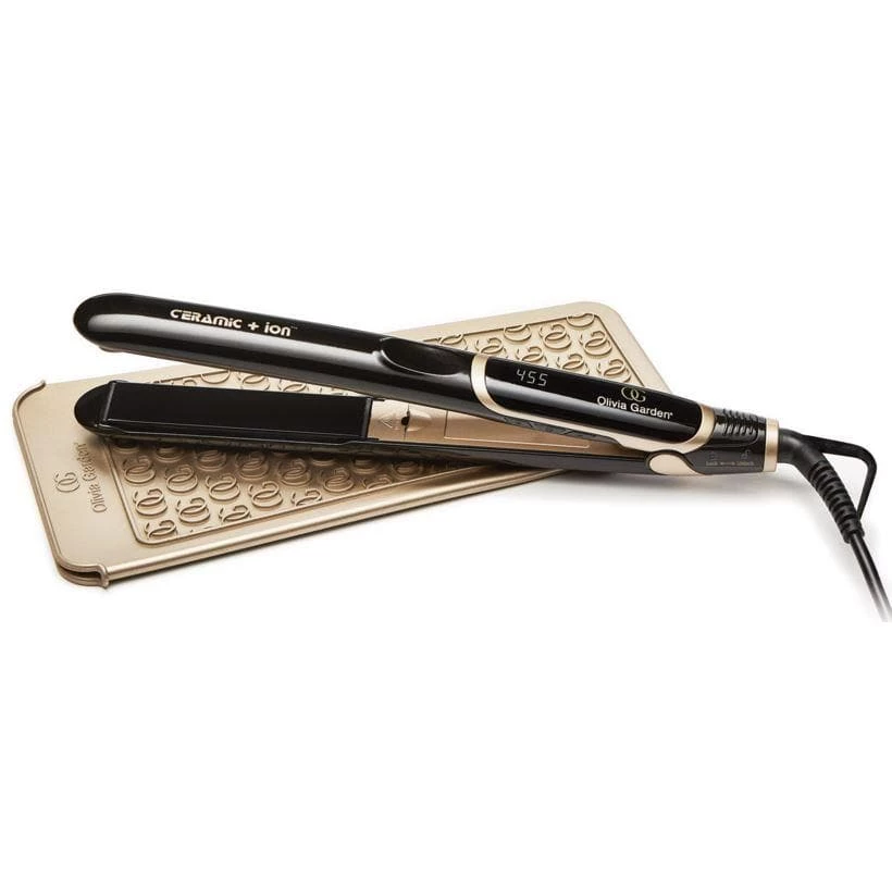 OLIVIA GARDEN Permanents & Straighteners Ceramic + Ion 1" Professional Flat Iron With Free Gifts | CI-FL1DL01