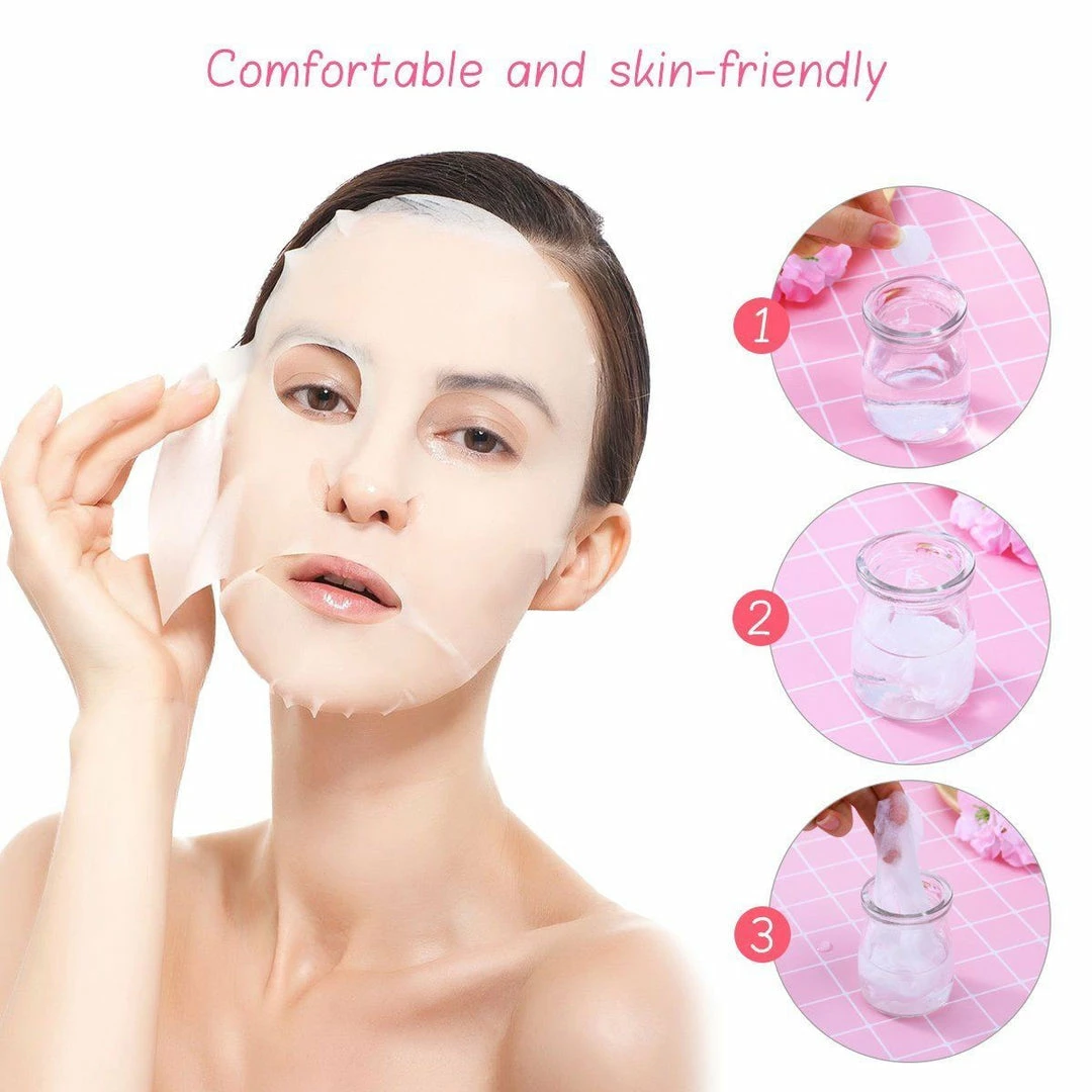 HOTLINE BEAUTY Spa Compressed Facial Masks | 100 Pack