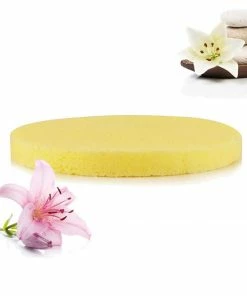 Spa Compressed Facial Sponge | Yellow | 12 Pack | HOTLINE BEAUTY