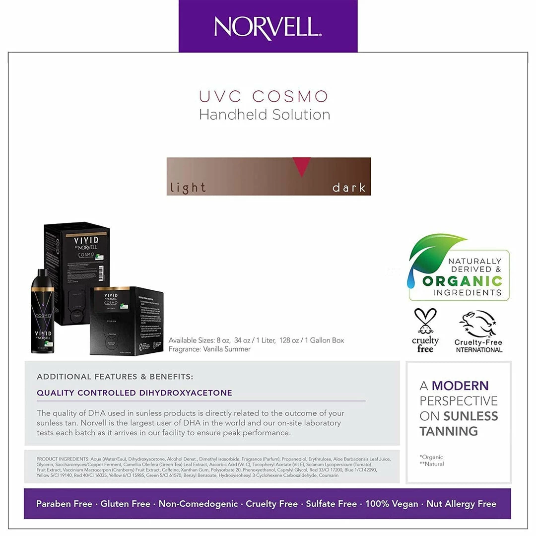 Cosmo | Handheld Spray Tan Solution | Norvell Ultra Vivid Color Collection