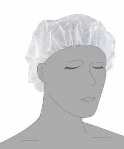 HUINI Crinkled Hair Net/Mob/Cap (White, 200 Pcs/pack) Personal Care