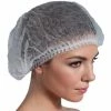 HUINI Crinkled Hair Net/Mob/Cap (White, 200 Pcs/pack) Personal Care