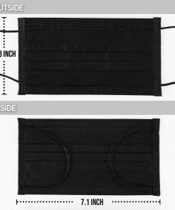 SSW Disposable Face Masks | Black | 50 PCS | 5 X 10-Packs