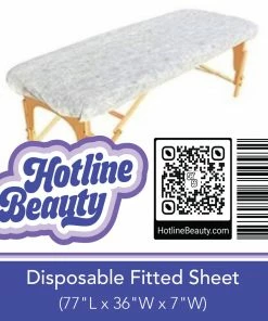 HOTLINE BEAUTY Disposable Fitted Sheet | 77"L X 36"W X 7"W | 10 Pack