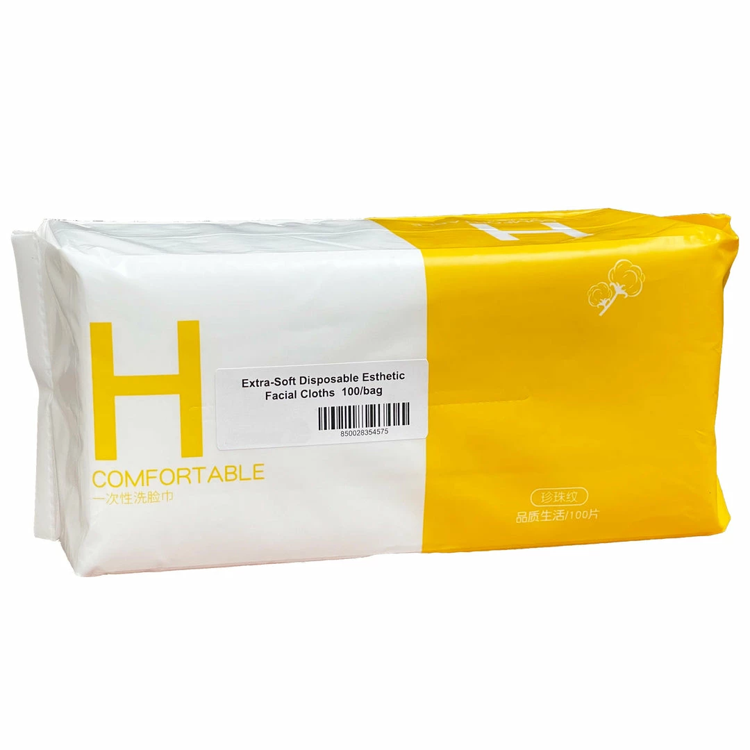 HOTLINE BEAUTY Extra-Soft Disposable Esthetic Facial Cloths | 100/bag Spa