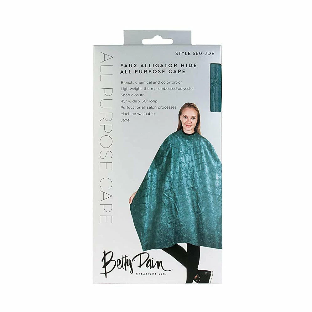 SPA Products Faux Alligator Hide| All Purpose Cape | Bleach, Chemical And Color Proof | BETTY DAIN