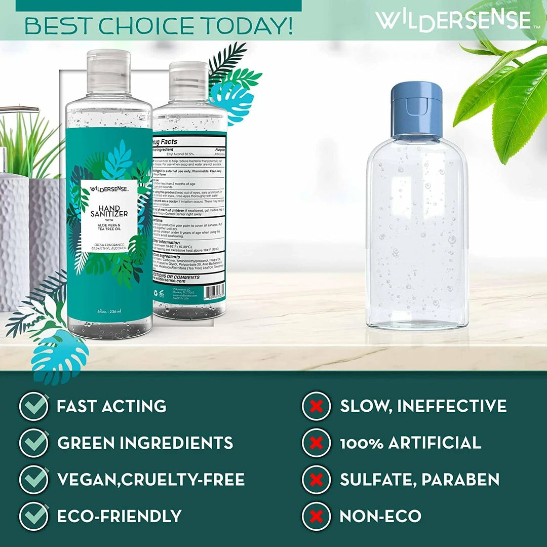 Hand Sanitizer With Aloe Vera And Tea Tree Oil | Wildersense