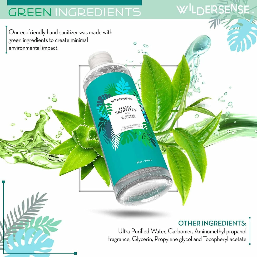 Hand Sanitizer With Aloe Vera And Tea Tree Oil | Wildersense