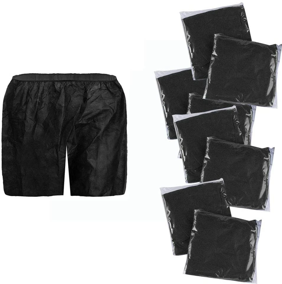 HOTLINE BEAUTY Spa Men's Disposable Boxershorts | Black | XL