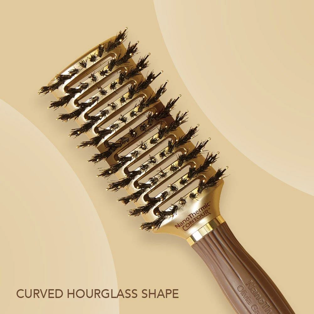 OLIVIA GARDEN NT-CVT | Tunnel | Nanothermic Contour Vent | Combo Hair Brush Combs & Brushes