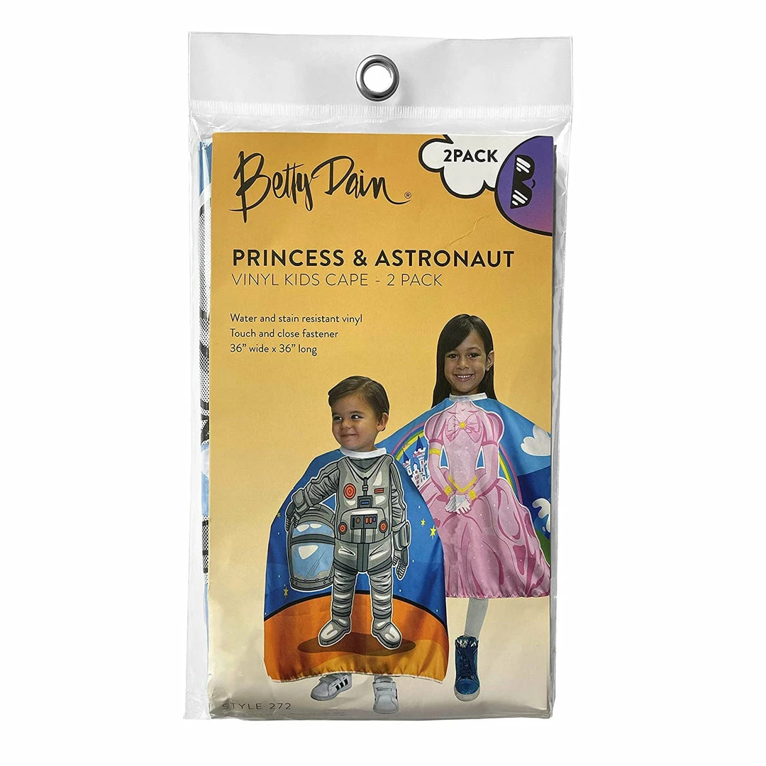 Princess & Astronaut Vinyl Kid's Capes | 2 Pack | STYLR 272 | BETTY DAIN SPA Products