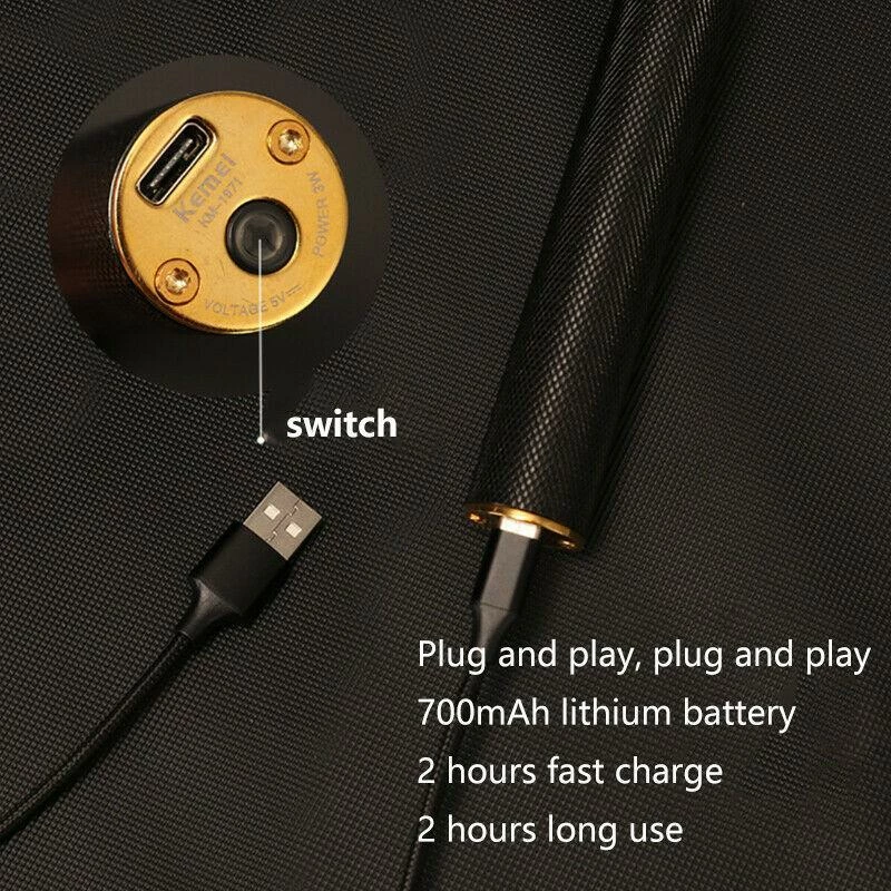 Miscellaneous Equipment Professional Oil Head Carving Electric Clipper | Portable Cordless Trimmer | Kemei