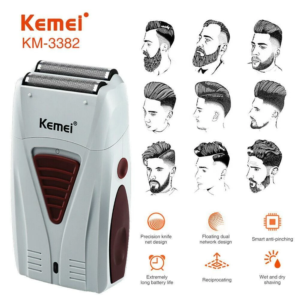 Miscellaneous Equipment Reciprocating Electric Shaver | Titanium Foil Metal Tool Head | Kemei