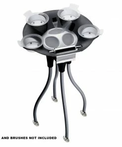 SSW Trolleys And Stools T0144-C | Tray With 4 Bowls | Beauty Salon Trolley Black | Portable Utility Cart | Hair Salon Accessories