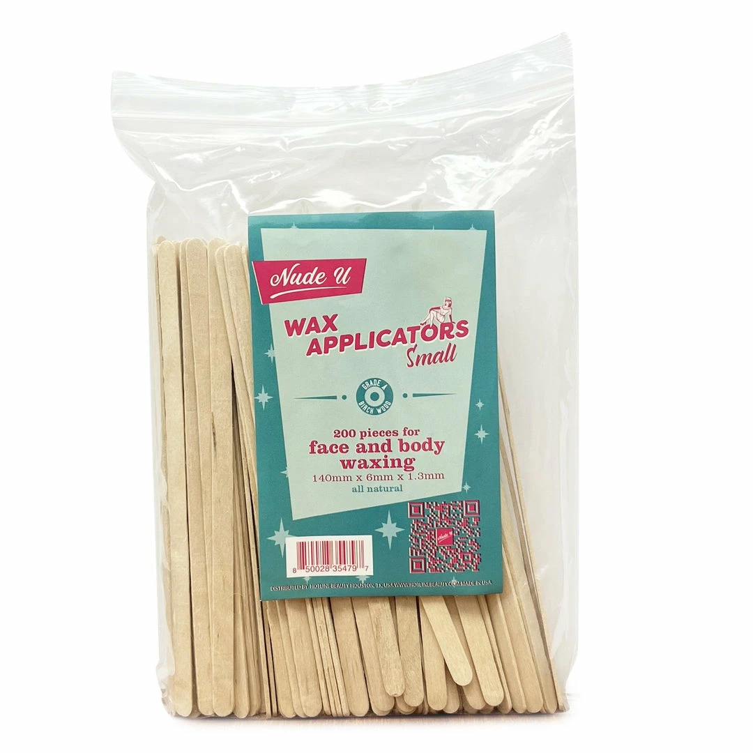 Wax Applicators | Small | Face And Body Waxing | 200 Pack | NUDE U Waxing Products